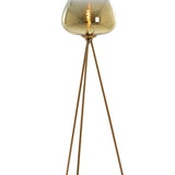 Light & Living Mayson Floor Lamp in Gold and Gold and Clear Glass