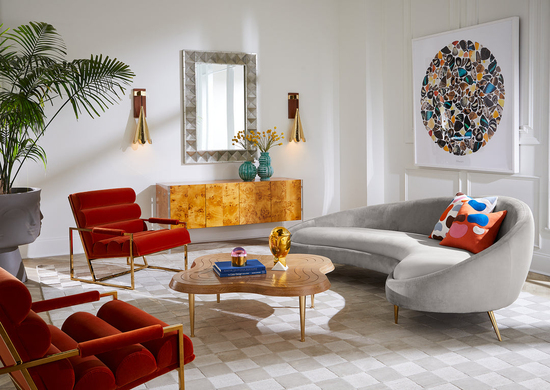Jonathan Adler Ether Curved Sofa – Bergamo Graphite
