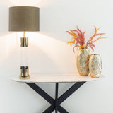 Richmond Interiors Trocadero Console Table in White Marble