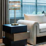 Richmond Interiors Cambon Layered End Table in Dark Coffee