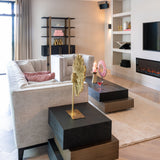 Richmond Interiors Cambon Layered End Table in Dark Coffee