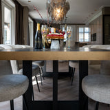 Richmond Interiors Cambon Dining Table in Dark Coffee – Large