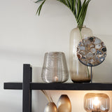 Light & Living Gouya Sculpture in Brown Agate and Matt Black