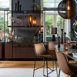 Light & Living Gouya Sculpture in Brown Agate and Matt Black