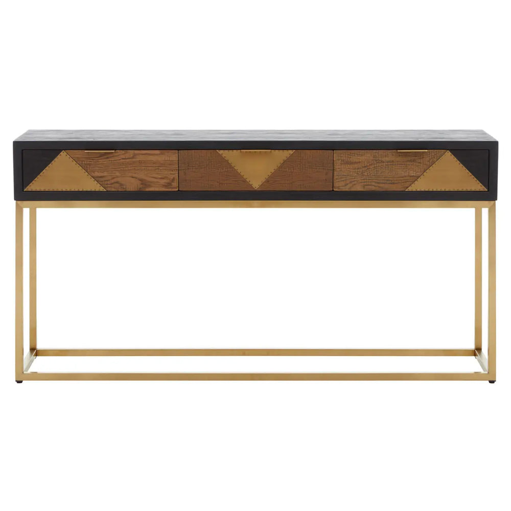 Geometric console store table