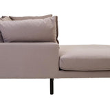 Alora 3 Seater Chaise Sofa - Grey - Left Facing