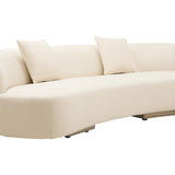 Arabella Cream Linen 3 Seater Sofa