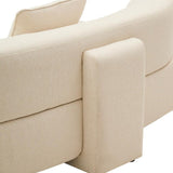 Arabella Cream Linen 3 Seater Sofa