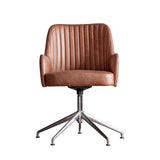 Ashcroft Swivel Chair – Vintage Brown