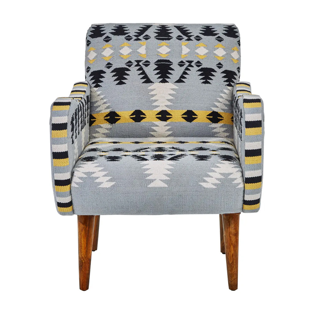 Ashlynn Geometric Armchair – Multi-coloured