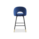 Berkeley Designs Hoxton Bar Stool In Blue Velvet