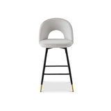 Berkeley Designs Hoxton Bar Stool In Light Grey Velvet