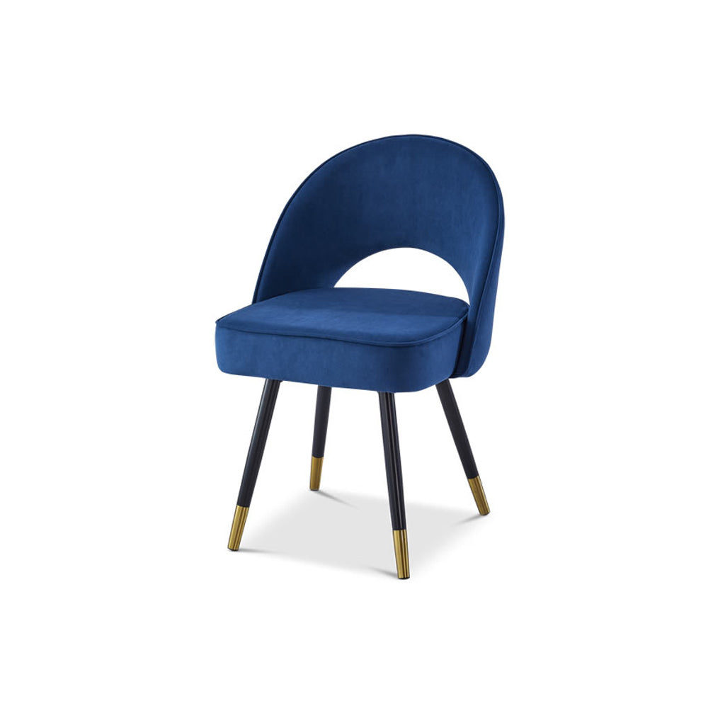 Berkeley Designs Hoxton Dining Chair in Blue Velvet – Set of 2
