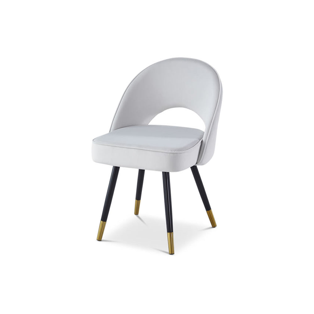 Berkeley Designs Hoxton Dining Chair in Light Grey Velvet – Set of 2
