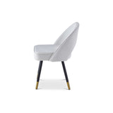 Berkeley Designs Hoxton Dining Chair in Light Grey Velvet – Set of 2