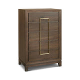 Berkeley Designs Lucca Tall Chest of Drawers in Walnut Oak Veneer