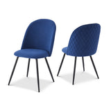 Berkeley Designs Soho Dining Chair in Blue Velvet – Set of 2