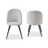 Berkeley Designs Soho Dining Chair in Light Grey – Set of 2