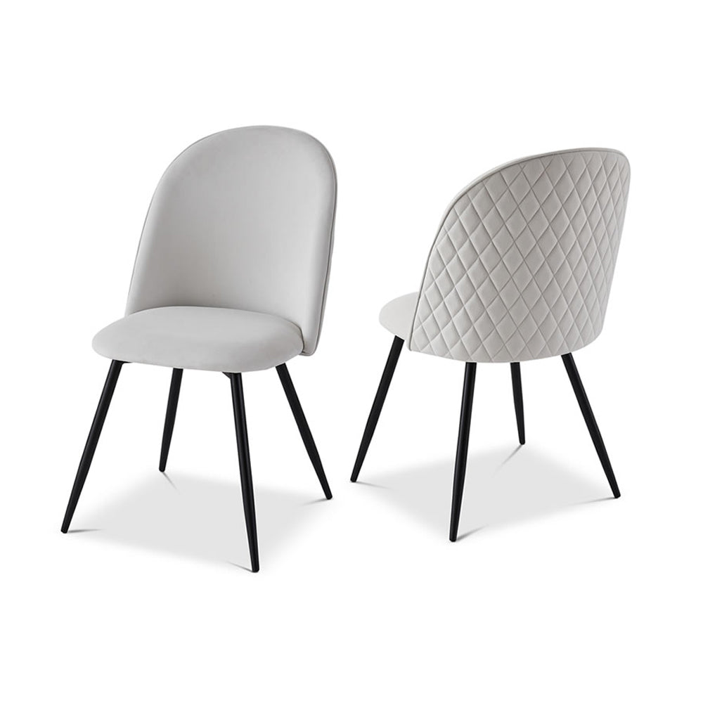 Berkeley Designs Soho Dining Chair in Light Grey – Set of 2