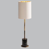 Livingsley Blaze Table Lamp – Black and Antique Brass