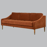 Livingsley Bram Sofa – Terracotta Velvet
