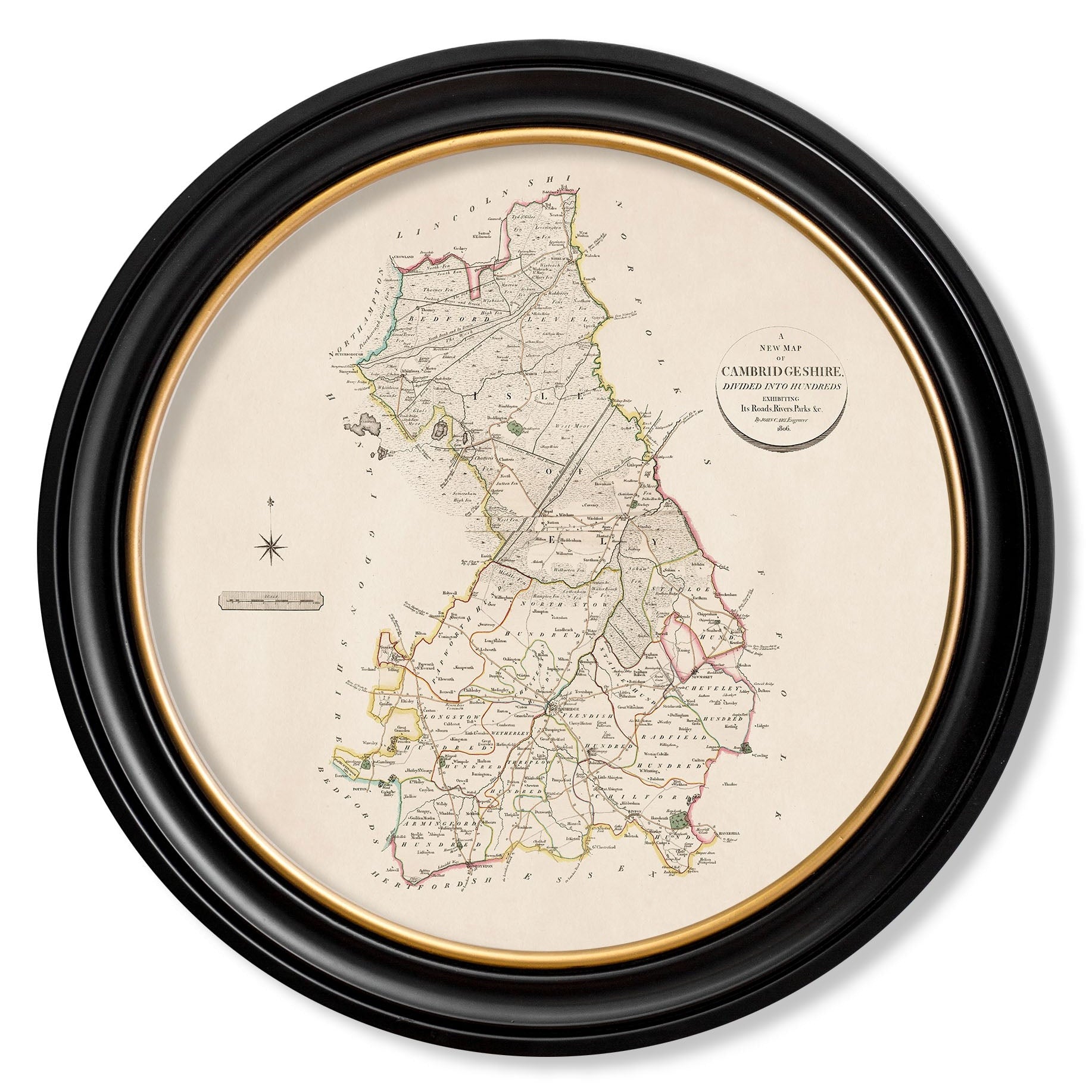 c.1806 County Maps of England - Round