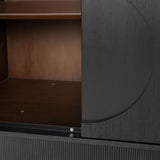 Cassian Cabinet in Black Mindi Wood