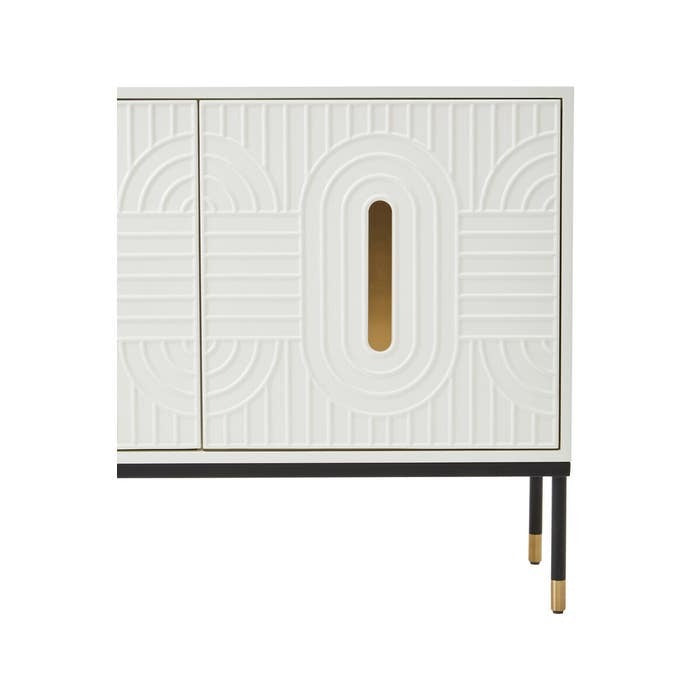 Cavan Geometric Sideboard – Off-white