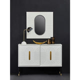 Cavan Geometric Sideboard – Off-white