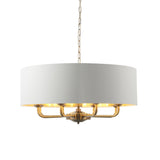 Clereleigh Pendant Light in Antique Brass – 8 Lights