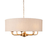Clereleigh Pendant Light in Vintage Brass – 8 Lights