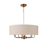 Clereleigh Pendant Light in Vintage Brass – 8 Lights