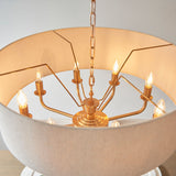 Clereleigh Pendant Light in Vintage Brass – 8 Lights