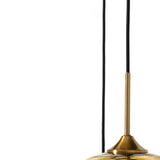 Light & Living Mayson Hanging Lamp in Gold and Clear and Gold Glass – 3 Lights