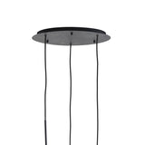 Light & Living Mayson Hanging Lamp in Matt Black and Brown Glass – 3 Lights