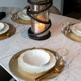 Richmond Interiors Trocadero Dining Table in White Marble