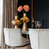 Richmond Interiors Bolton Barstool in Khaki and Brushed Brass