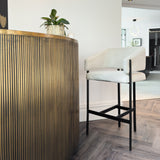 Coretta Ribbed Bar in Antique Gold – Excess Stock