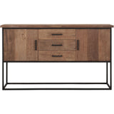 DTP Home Beam No.2 Sideboard with Natural Finish – 2 Doors and 3 Drawers