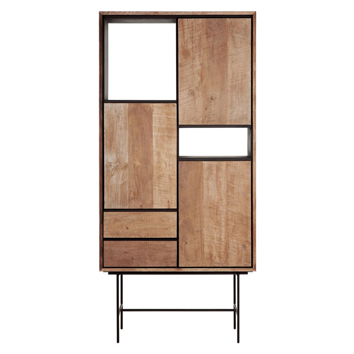 DTP Home Metropole High Bookcase – 3 Doors and 2 Drawers