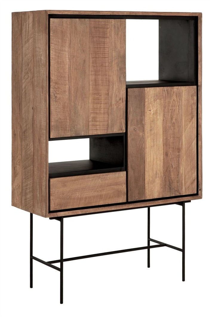 DTP Home Metropole Low Bookcase – 2 Doors and 1 Drawer
