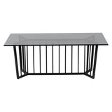 Libra Interiors Abington Coffee Table with Black Frame and Tinted Glass
