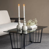 Libra Interiors Abington Coffee Table with Black Frame and Tinted Glass