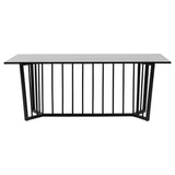 Libra Interiors Abington Coffee Table with Black Frame and Tinted Glass
