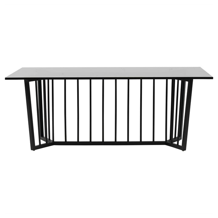 Libra Interiors Abington Coffee Table with Black Frame and Tinted Glass