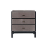 Eccotrading Bertie 3 Drawer Chest - Grey Shagreen Leather