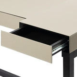 Eccotrading Compact Desk and Chair - French Grey Leather