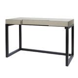 Eccotrading Compact Desk and Chair - French Grey Leather