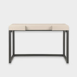 Eccotrading Compact Desk and Chair - Woven Pumice Leather