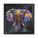 Elephant Print 'Wisdom' by Amy Ansell - Black Square Frame